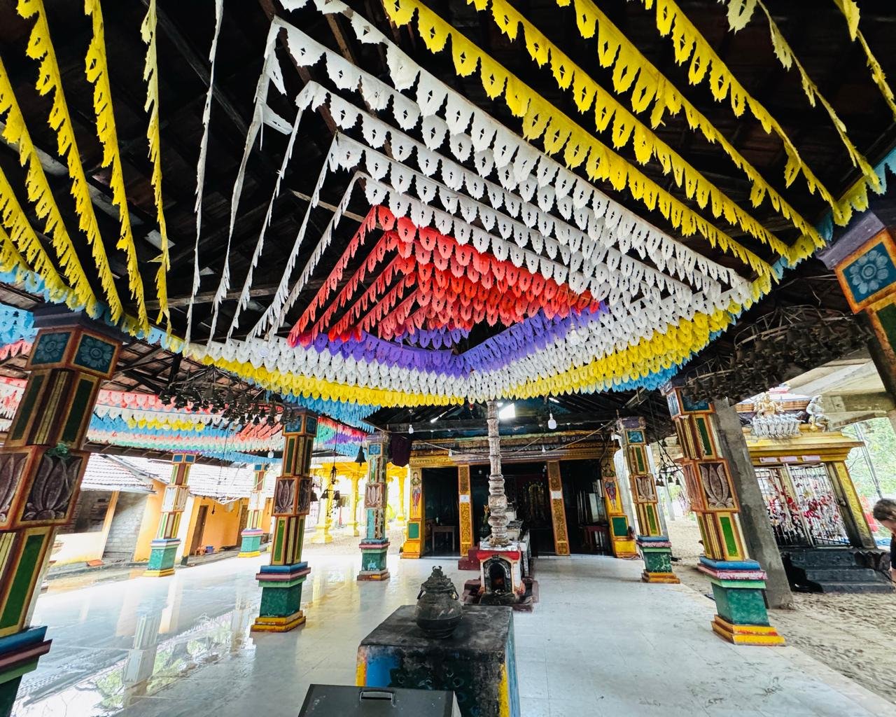 Inside the Okanda temple in our Best attractions in Arugam Bay